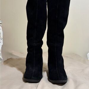 FRANCO SARTO Black Suede Women's Boots Size 9